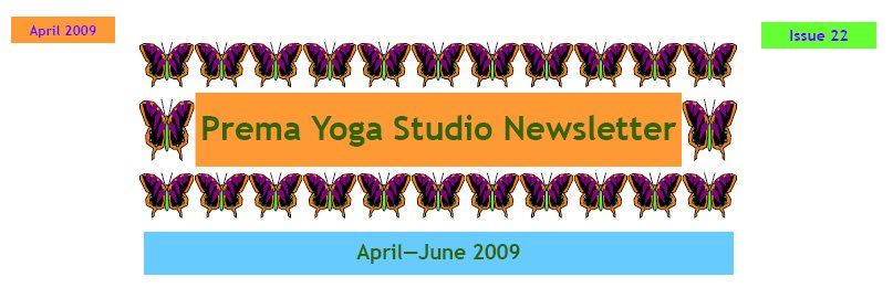 April Newsletter 2009